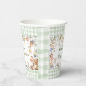 Gobelets En Papier Nursery Rhyme Diddle Greenery Baby shower neutre (Droite)