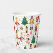 Gobelets En Papier Nutcracker Ballet Motif de vacances (Verso)