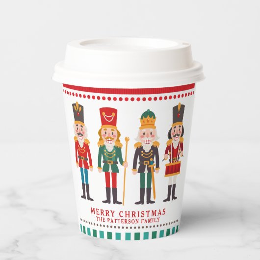 Gobelets En Papier Nutcracker Christmas Ballet Toy Nom du soldat (Recto)