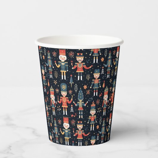 Gobelets En Papier Nutcracker Elegance Festive Motif Collection (Verso)