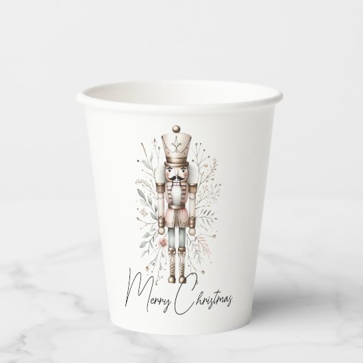 Gobelets En Papier Nutcracker Holiday Cheer Rose Gold (Recto)