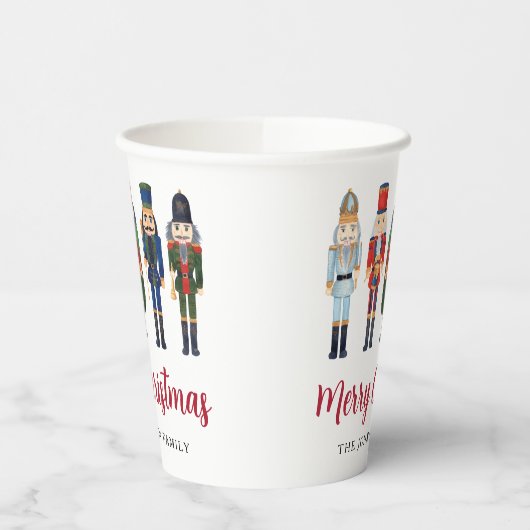 Gobelets En Papier Nutcracker mignon Joyeux Noël (Gauche)