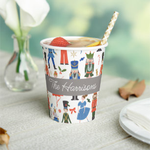 Gobelets En Papier Nutcracker mignon Noël personnalisé