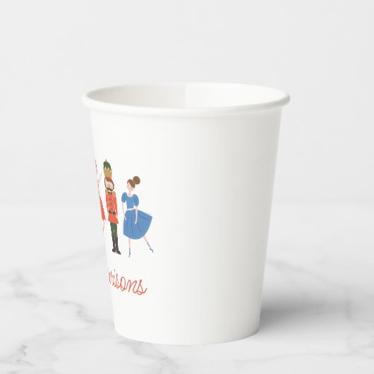 Gobelets En Papier Nutcracker mignon Noël personnalisé (Gauche)