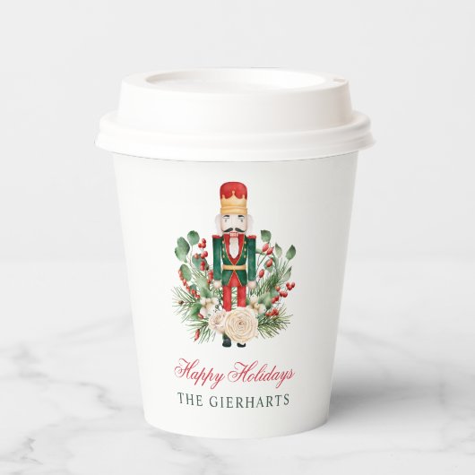 Gobelets En Papier Nutcracker moderne Joyeuses fêtes de Noël personna (Recto)