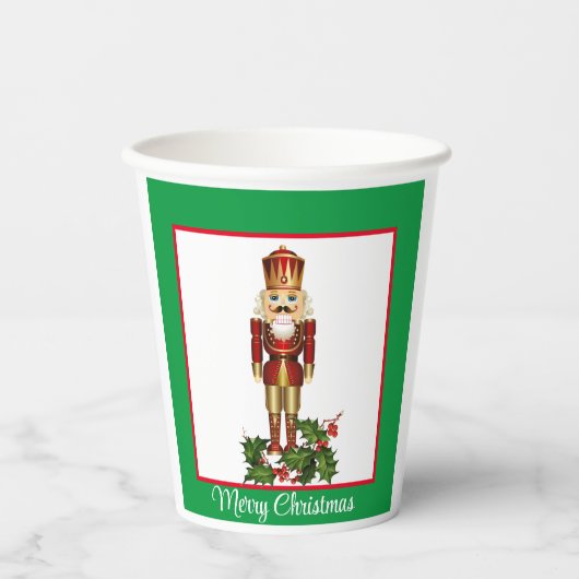 Gobelets En Papier Nutcracker Personnaliser le texte x 2 Noël (Recto)