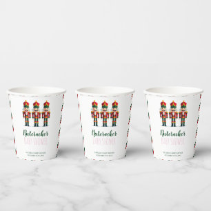 Gobelets En Papier Nutcracker rose fille Baby shower de Noël