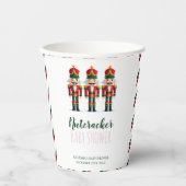 Gobelets En Papier Nutcracker rose fille Baby shower de Noël (Recto)