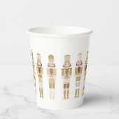 GOBELETS EN PAPIER NUTCRACKERS D'OR NOËL (Droite)