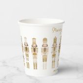 GOBELETS EN PAPIER NUTCRACKERS D'OR NOËL (Recto)