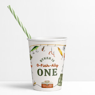 Gobelets En Papier O-Fish-Ally Coupe de papier d'anniversaire