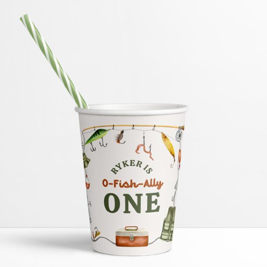 Gobelets En Papier O-Fish-Ally Coupe de papier d'anniversaire