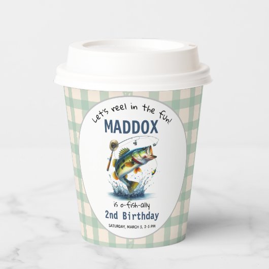 Gobelets En Papier O-Fish-Ally Deux pêcheurs 2e anniversaire (Recto)