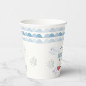 Gobelets En Papier O-fish-ally One Fishing Boy Blanc 1er anniversaire (Droite)