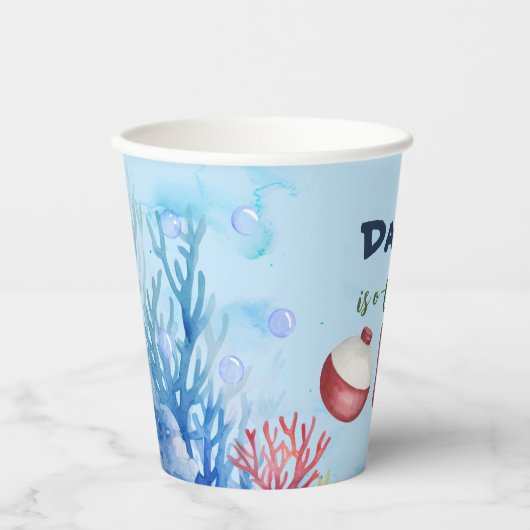 Gobelets En Papier O-fish-ally One Pêche 1er Anniversaire tasse de pa (Recto)