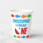 Gobelets En Papier O-Fish-Ally Une pêche 1er anniversaire (Recto)