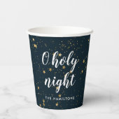 Gobelets En Papier O Holy Night | Étoile de Noël (Verso)