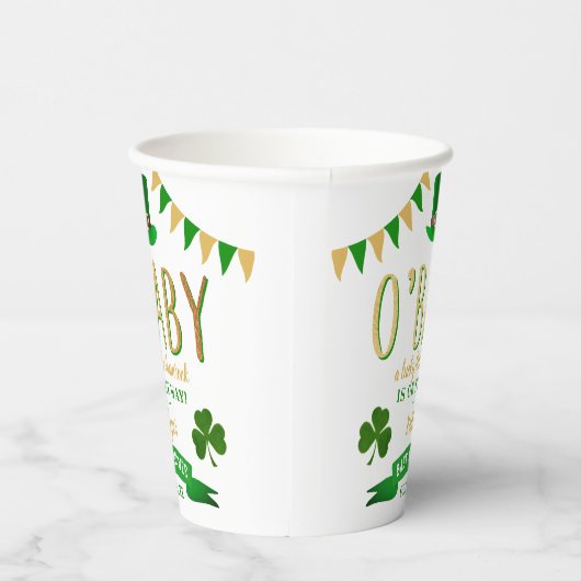 Gobelets En Papier O'Baby St. Patrick's Day Baby shower (Droite)