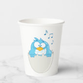 Gobelets En Papier Observation d'oiseaux bleus (Recto)