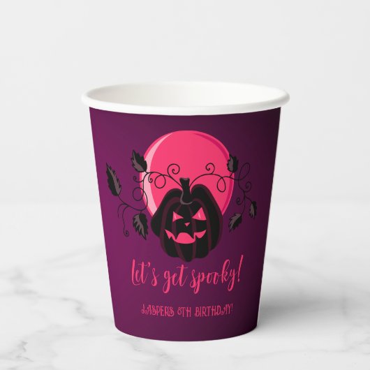 Gobelets En Papier Obtenons une Halloween Éffrayante n'importe quel â (Verso)