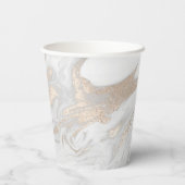 Gobelets En Papier Occasion spéciale personnalisée marbrée or P (Verso)