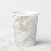 Gobelets En Papier Occasion spéciale personnalisée marbrée or P (Gauche)