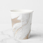 Gobelets En Papier Occasion spéciale personnalisée marbrée or P (Droite)