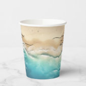 Gobelets En Papier Ocean Beach Mignonne Signature Boho New Weds Party (Gauche)