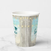 Gobelets En Papier Ocean Beach Rustic Wood Lights Graduation Party (Droite)