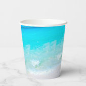 Gobelets En Papier Océan Mer Scène Bleu Vitamine Mer (Verso)
