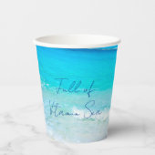 Gobelets En Papier Océan Mer Scène Bleu Vitamine Mer (Recto)