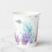 Gobelets En Papier Oceans of Fun Mermaid Birthday V2 ID1142 Paper Cup (Verso)