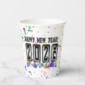 Gobelets En Papier Odometer New Years Party 2026 (Recto)