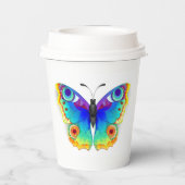 Gobelets En Papier Oeil de paon arc-en-ciel (Verso)