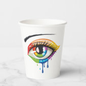 Gobelets En Papier Oeil peint (Recto)