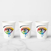 Gobelets En Papier Oeil peint