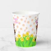 Gobelets En Papier Oeuf de Pâques Rouge Smooth Haired Dachshund (Droite)