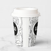 Gobelets En Papier Oeuvre d'origine moderne et logo (Droite)