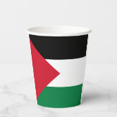 Gobelets En Papier officiellement le drapeau de l'État de Palestine (Verso)