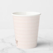 Gobelets En Papier Oh Baby Coupe rose et blanche de Herringbone (Gauche)