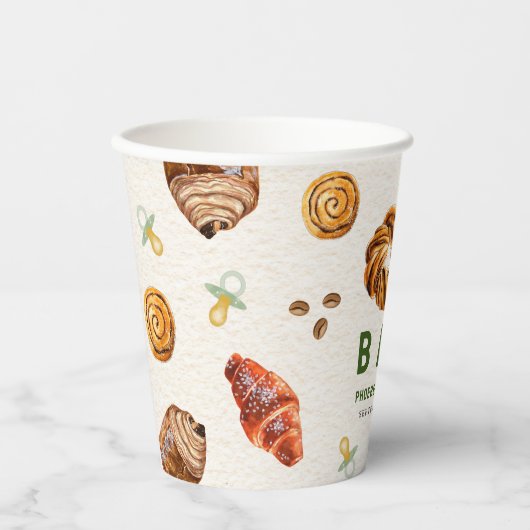 Gobelets En Papier Oh Baby Pastries & Pacifiers Baby shower (Recto)