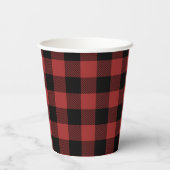 Gobelets En Papier Oh Boy Bear Buffalo Plaid Baby shower (Verso)