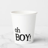 Gobelets En Papier Oh Boy Fun Classy Baby shower (Recto)