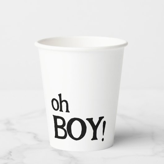 Gobelets En Papier Oh Boy Fun Classy Baby shower (Recto)