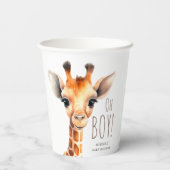 Gobelets En Papier Oh Boy Giraffe Baby shower (Verso)