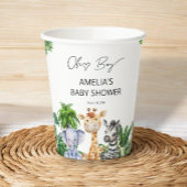 Gobelets En Papier Oh Boy Green Jungle Baby shower Safari
