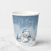 Gobelets En Papier Oh Boy Winter | Baby shower des bois (Verso)