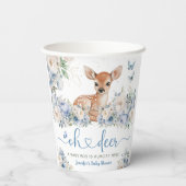 Gobelets En Papier Oh Deer Baby Shower Boy Dusty Blue  (Verso)