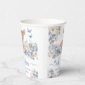 Gobelets En Papier Oh Deer Baby Shower Boy Dusty Blue  (Droite)