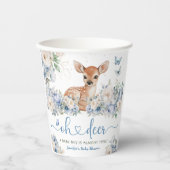 Gobelets En Papier Oh Deer Baby Shower Boy Dusty Blue  (Recto)